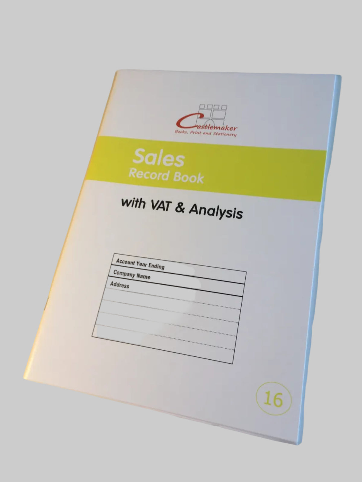 Sales Record Book with VAT & Analysis Columns – A4, 32 Pages (S016)
