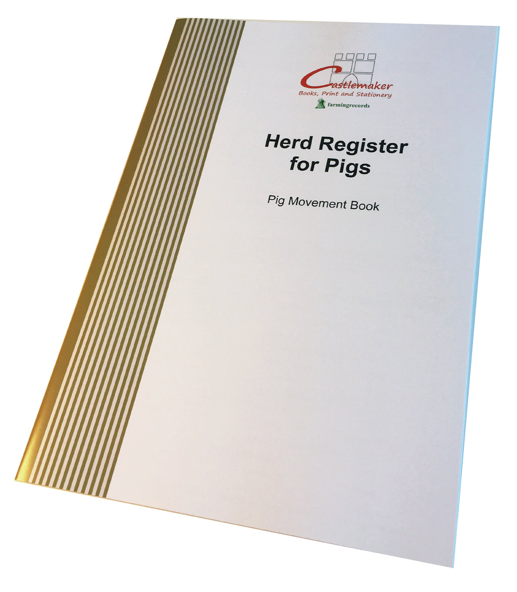 Pig Herd Register & Movement Record Book – A4, 32 Pages (P005)