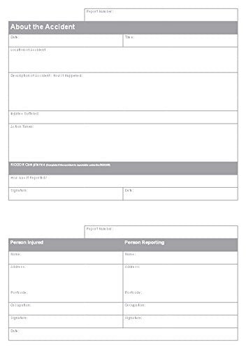 A5 Accident Record Book – 32 Pages, 16 Forms (A013)