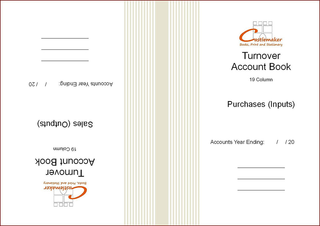 Turnover Account Book – A4 Sales & Purchases Ledger (T008)