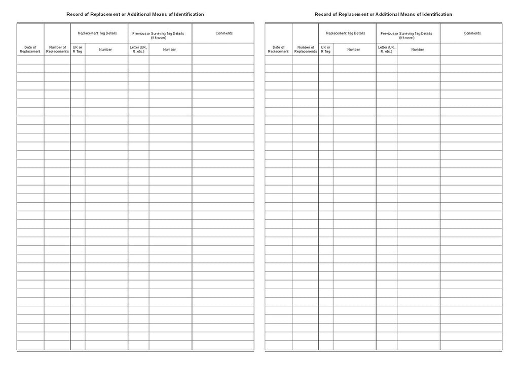 Sheep & Goat Holding / Flock Register – A4, 32 Pages (S004)
