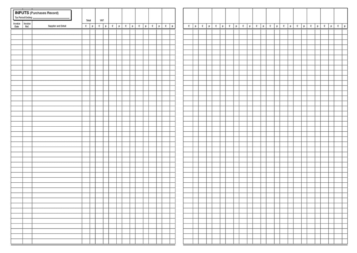 Turnover Account Book – A4 Sales & Purchases Ledger (T008)