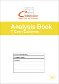 ANALYSIS BOOK (A4/32 Pages) A058 (7 Cash Column Un-headed Account Ledger)