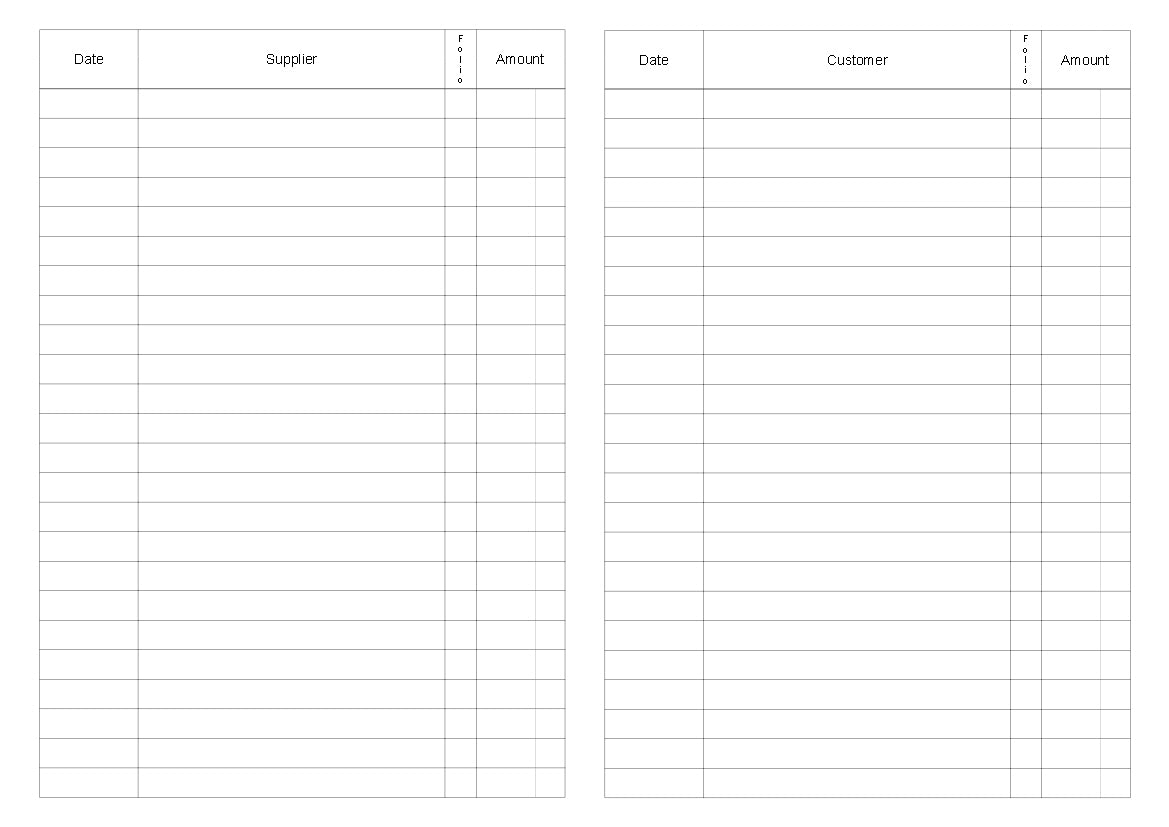 CASH BOOK (A5/32 Pages) C043 (Single Column Account Ledger)