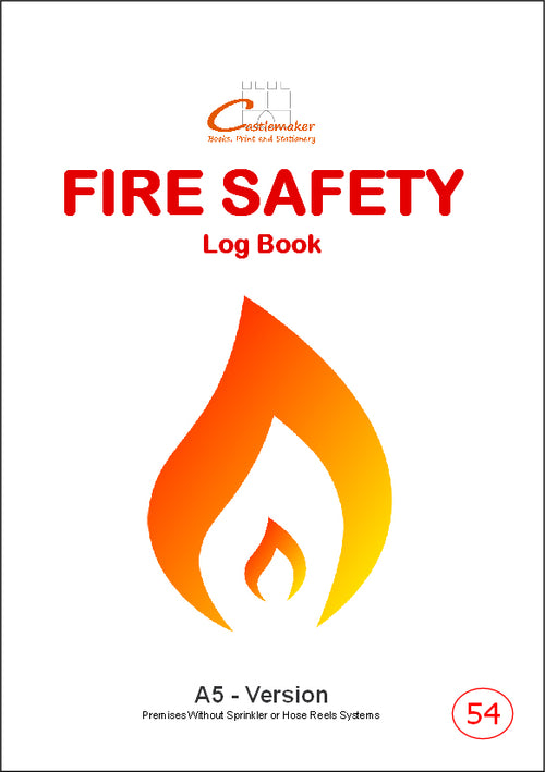 A5 Fire Safety Log Book for Small Businesses, 20 Pages, F054