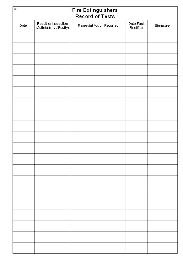 A5 Fire Safety Log Book for Small Businesses, 20 Pages, F054