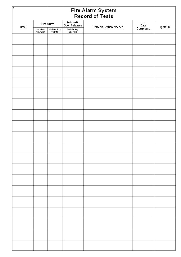 A5 Fire Safety Log Book for Small Businesses, 20 Pages, F054
