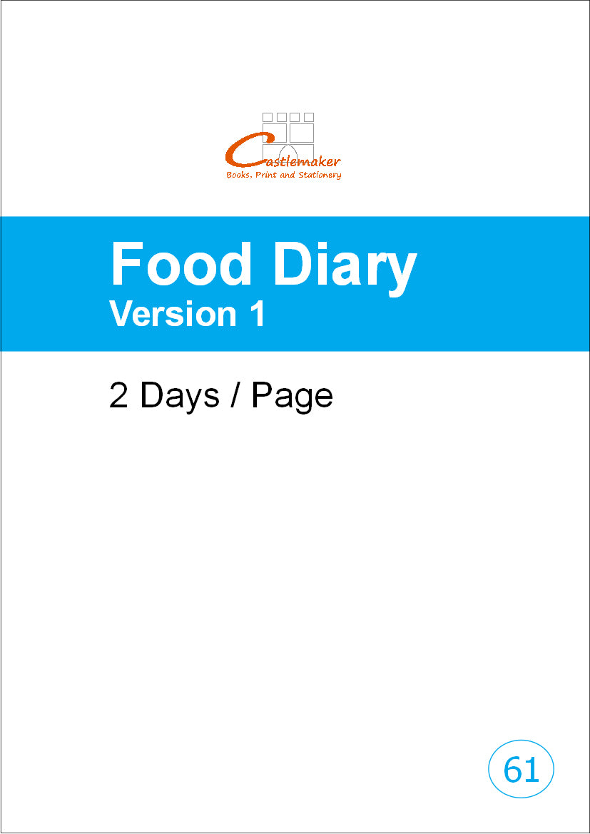FOOD DIARY (A4/32 Pages) F061 (Meal Record Book - 2 Days/Page)