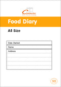 FOOD DIARY (A5/20 Pages) F098 (Meal Record Book - 9 Weeks/Book)