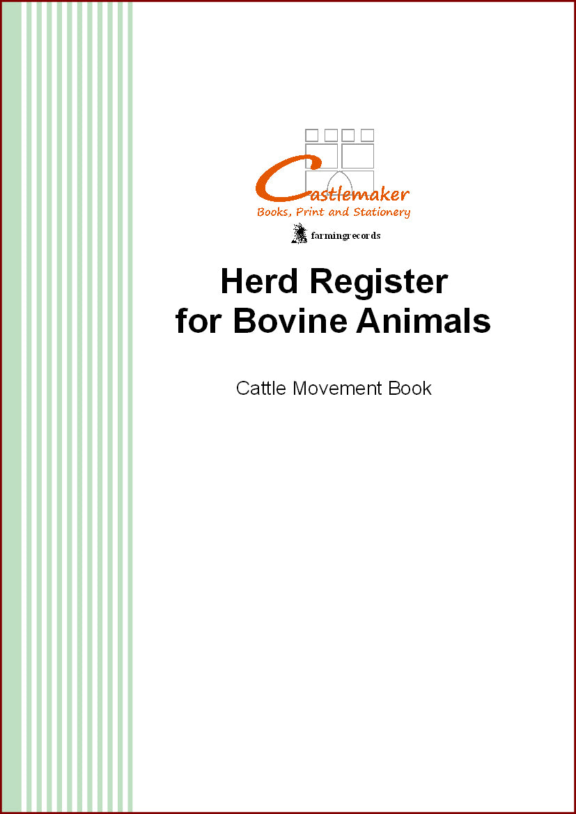 Cattle Movement Book & Herd Register – A4, 32 Pages (M003)