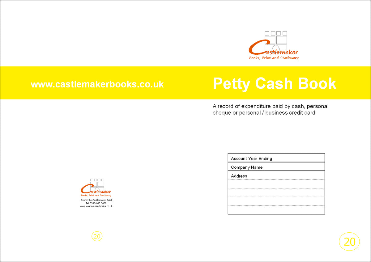 PETTY CASH BOOK (A4/32 Pages) P020 (Expenses Account Ledger)