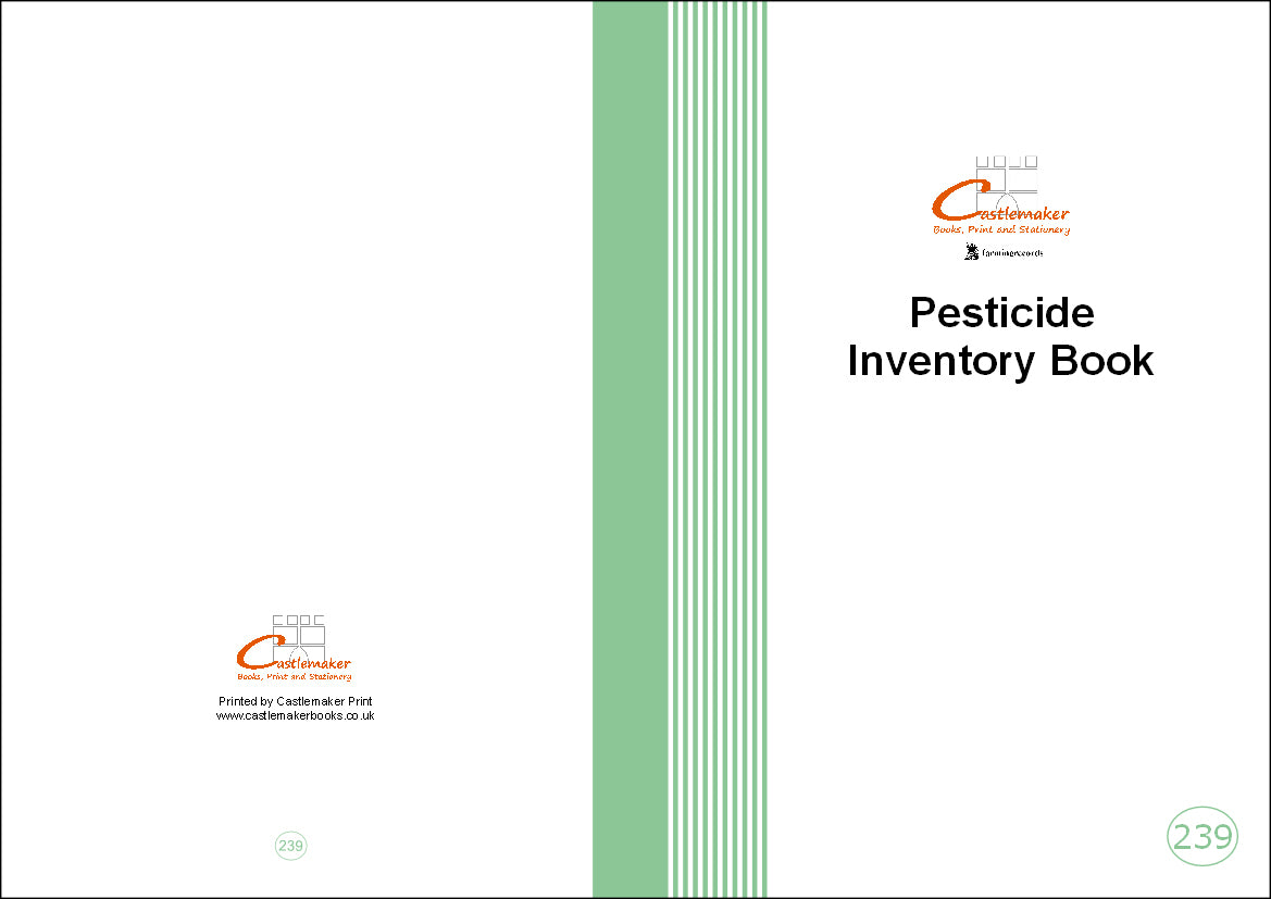 PESTICIDE INVENTORY BOOK (A5/32 Pages) P076 (Record of purchases and Use)