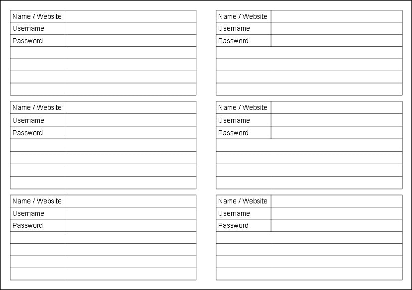 PASSWORD BOOK (A6/20 Pages) P232 (Log in Information Keeper)