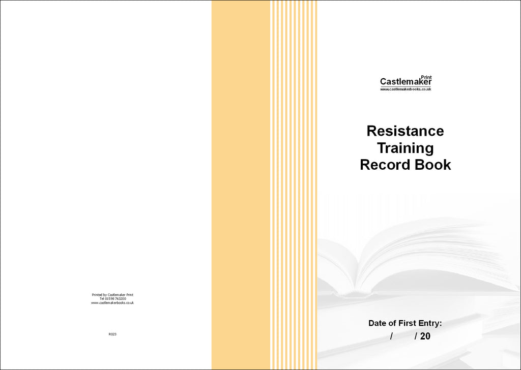 RESISTANCE TRAINING RECORD BOOK (A4/32 Pages) R023 (Gym Record of Workouts)