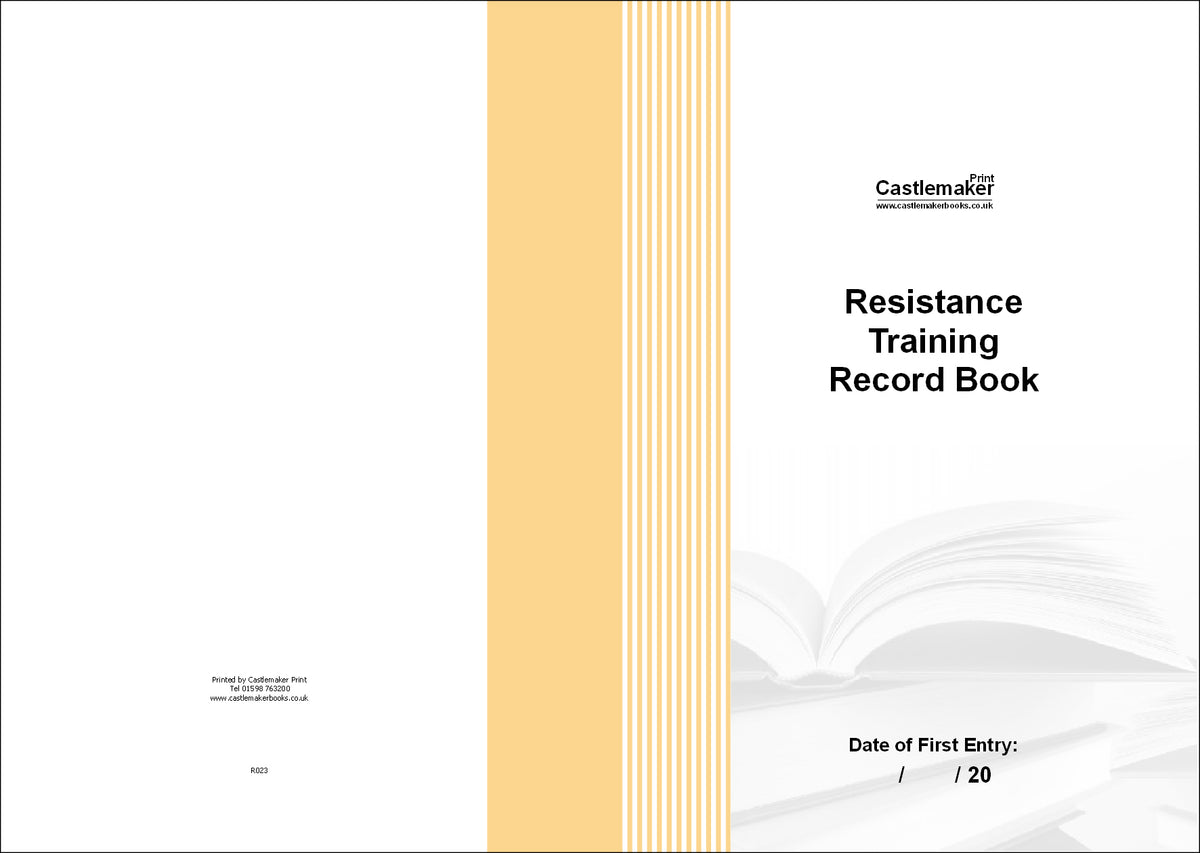 RESISTANCE TRAINING RECORD BOOK (A4/32 Pages) R023 (Gym Record of Workouts)