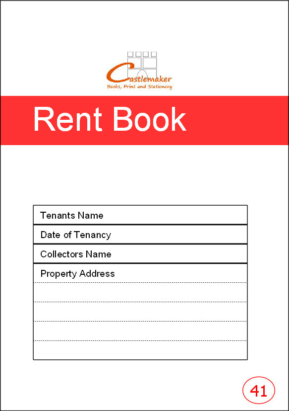 RENT BOOK (A5/12 Pages) R041 (Tennant's Copy of Payment to Landlord)