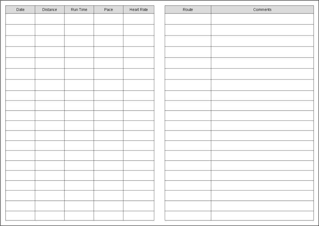 RUNNING LOG BOOK (A5/20 Pages) R109 (Run Workout Tracker)