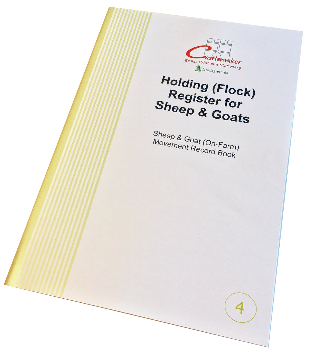 Sheep & Goat Holding / Flock Register – A4, 32 Pages (S004)